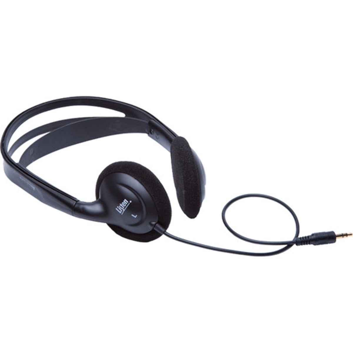 Listen Technologies LA-402 Universal Stereo Headphones, Dark Gray