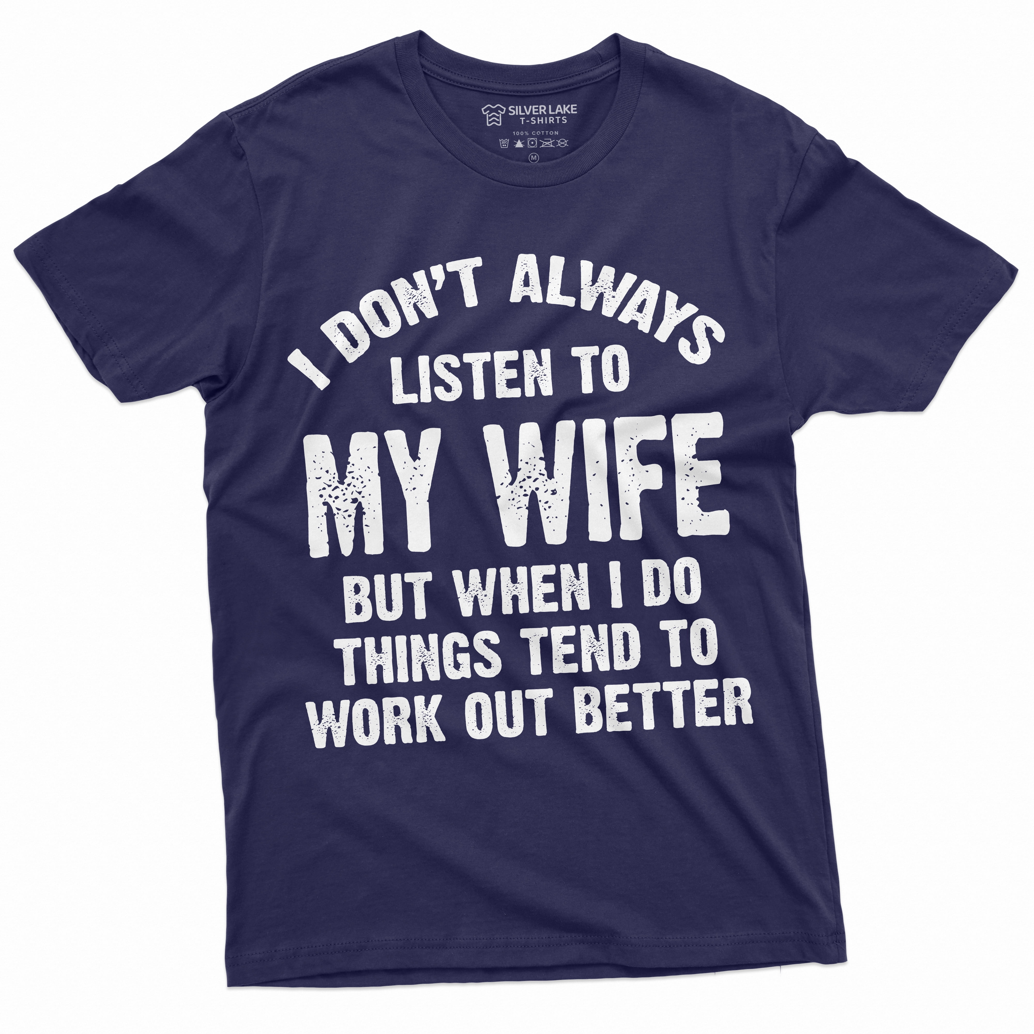 Listen To My Wife Funny Shirt Husband Tee Shirt Mens Funny Marriage Tee ...