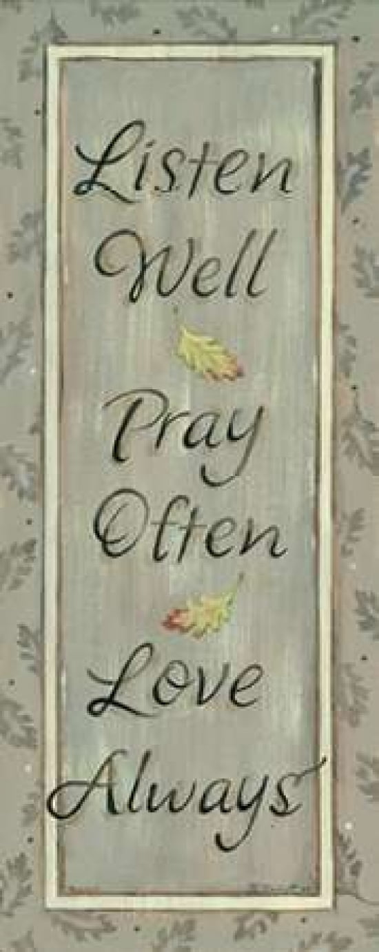 Listen Well Canvas Art - Karen Tribbet (24 x 48)