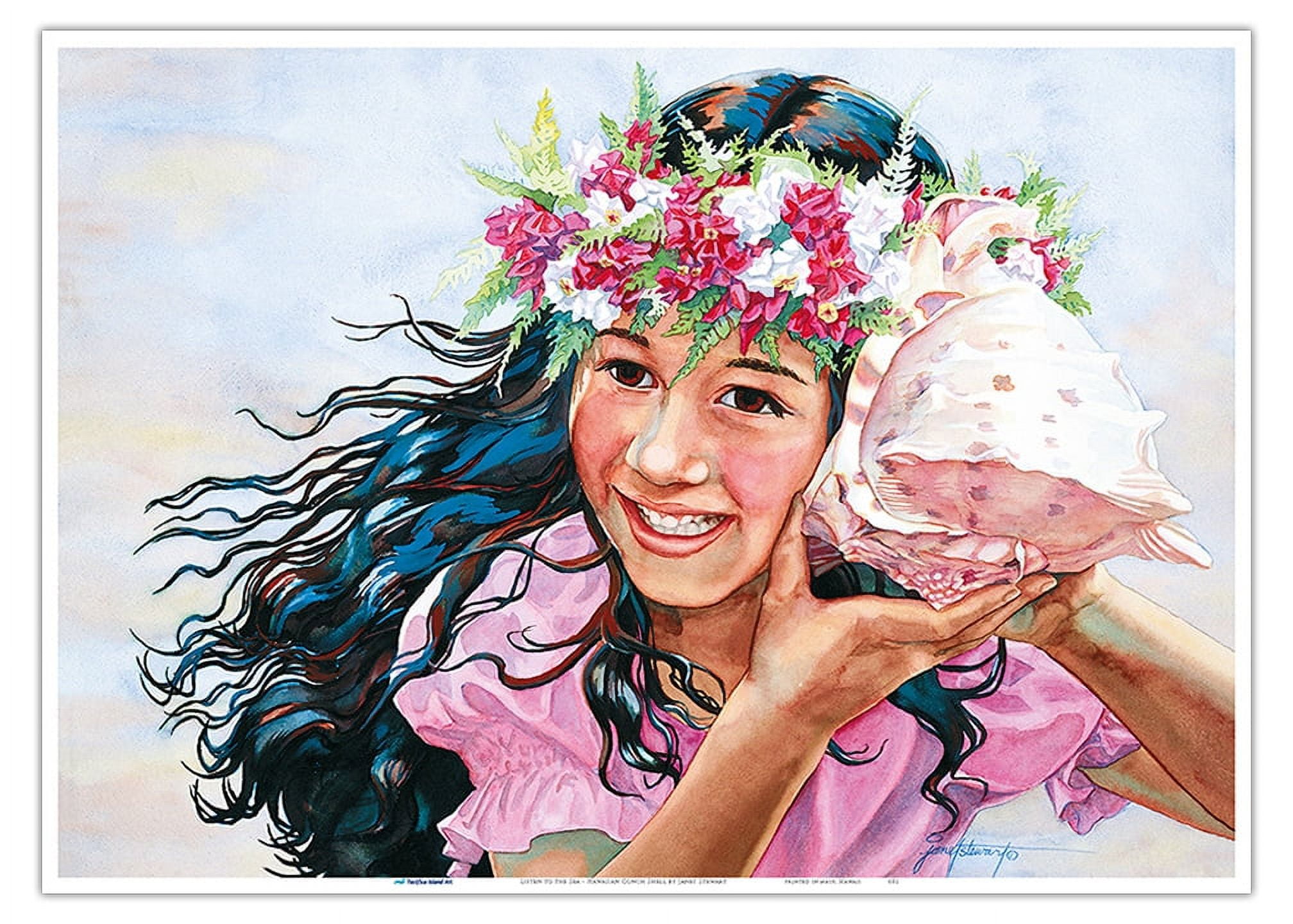 Listen to the Sea (E Hoʻolohe I Ke Kai) Hawaiian Conch Shell From