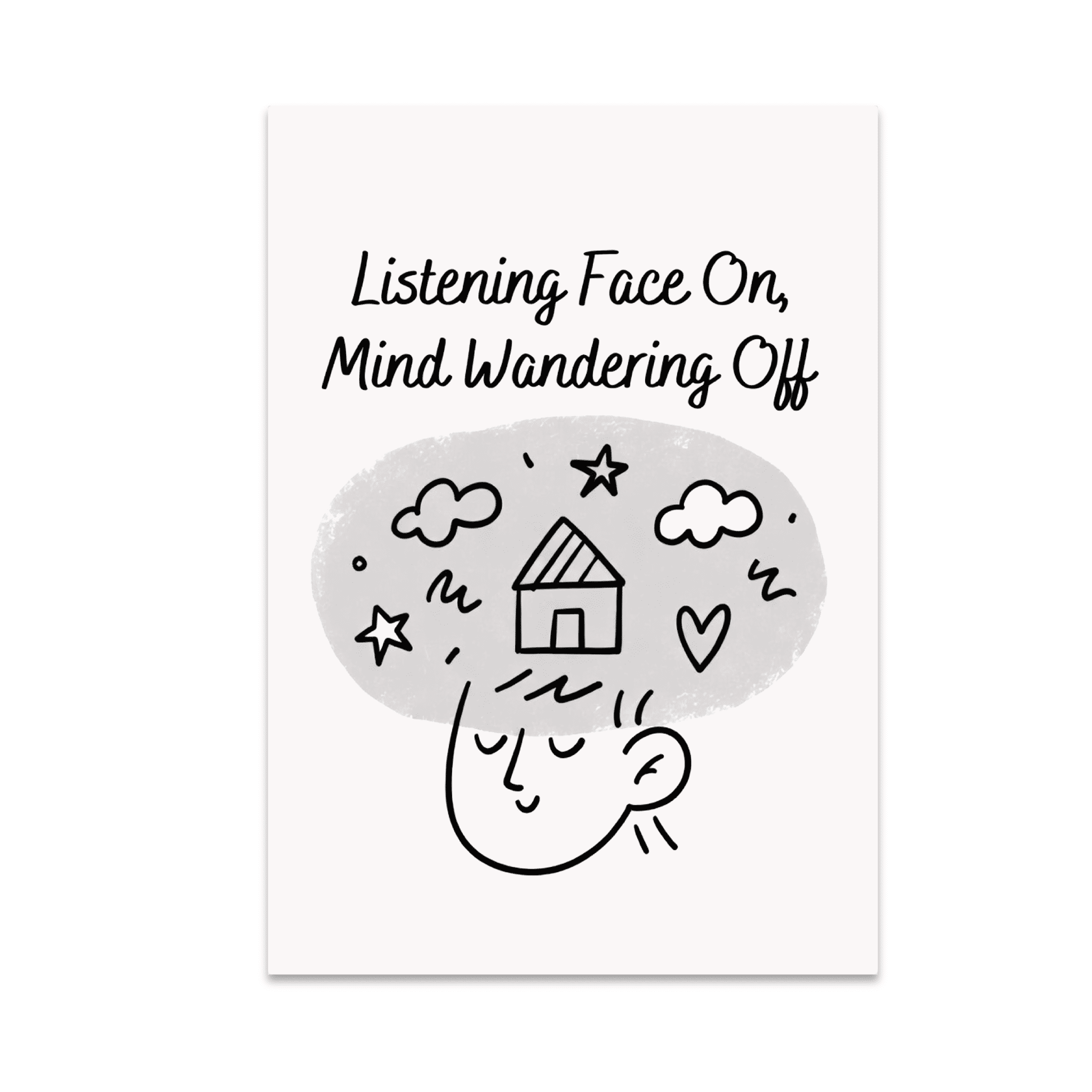 Listening Face On Mind Wandering Off - Mindfulness Art Enthusiast ...