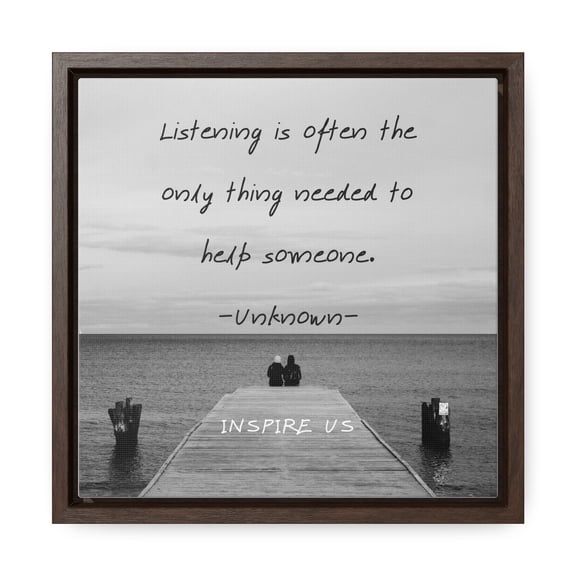 Listening Gallery Canvas Wraps, Square Frame