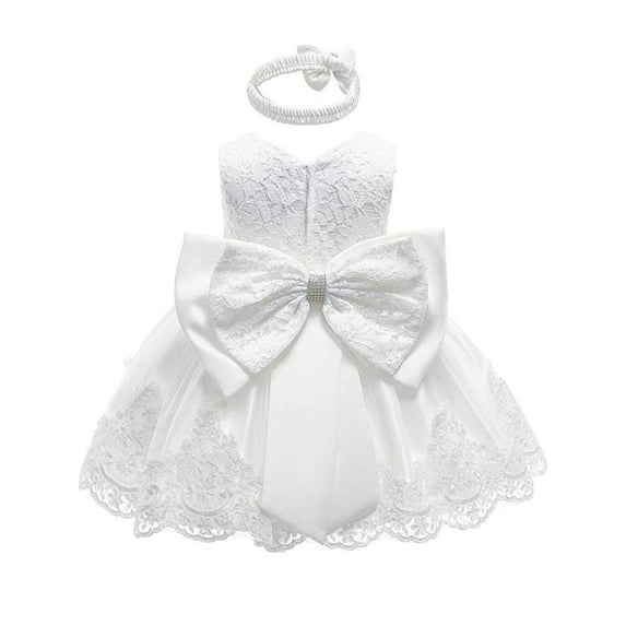 Listenwind Baby Girl Party Bowknot Tutu Dress Pageant Wedding Princess Christening
