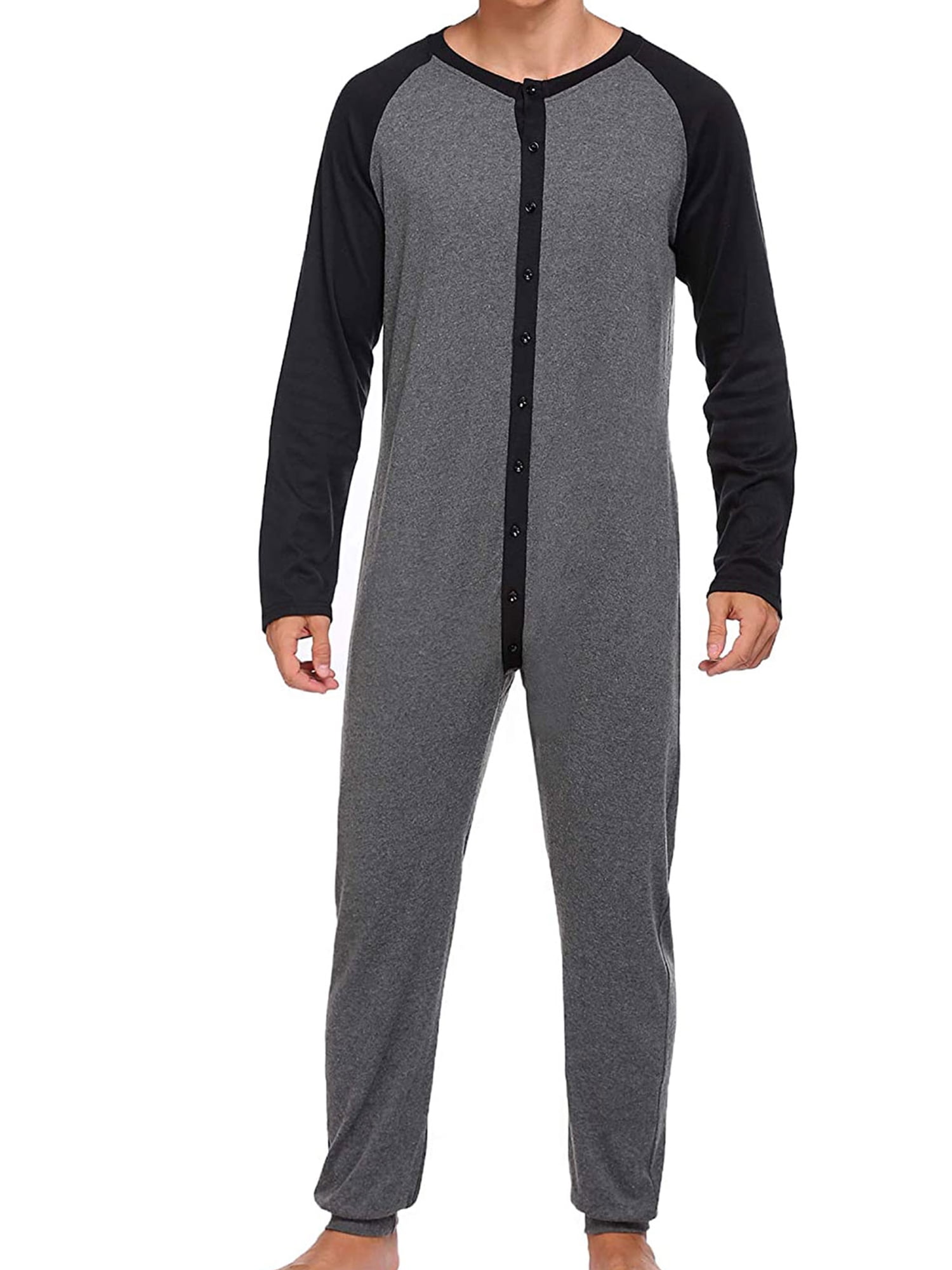 Men's button best sale up onesie