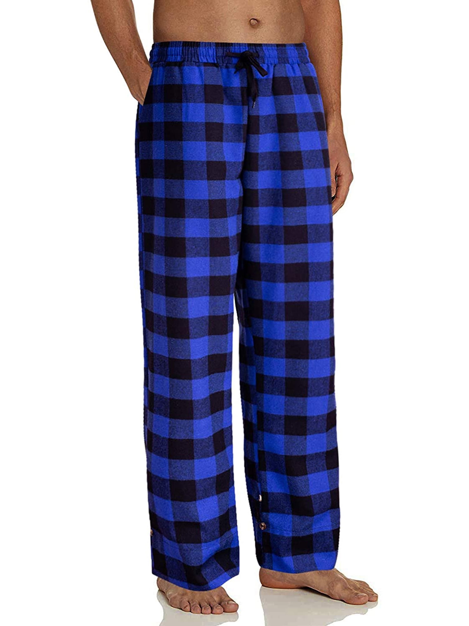 Listenwind Men's Casual Plaid Pajama Pants Mens High Waist Loose
