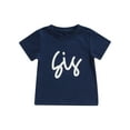 thumbnail image 1 of Listenwind Toddlers Summer Casual Cotton T-shirt Boys Girls Creative Letter Printing Short Sleeve Round Collar Tops, 1 of 7