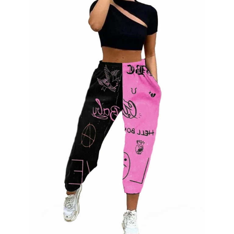 Printed track clearance pants for womens