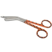 Lister Bandage Scissors 5.5" Stainless Steel for Nurses with Orange Paws Handle