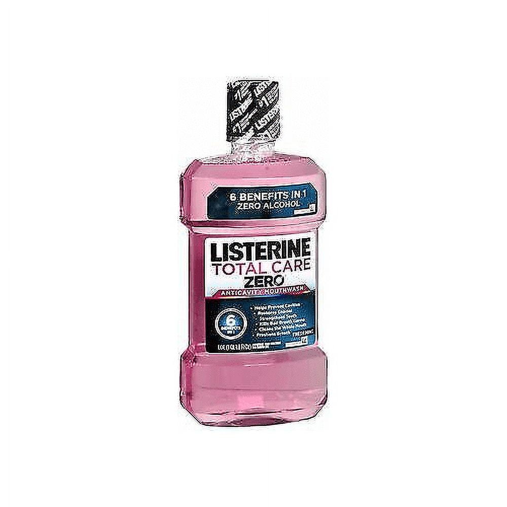 Listerine Activity Mouthwash Total Care Zero Alcohol Fresh Mint 1 L, 6-Pack