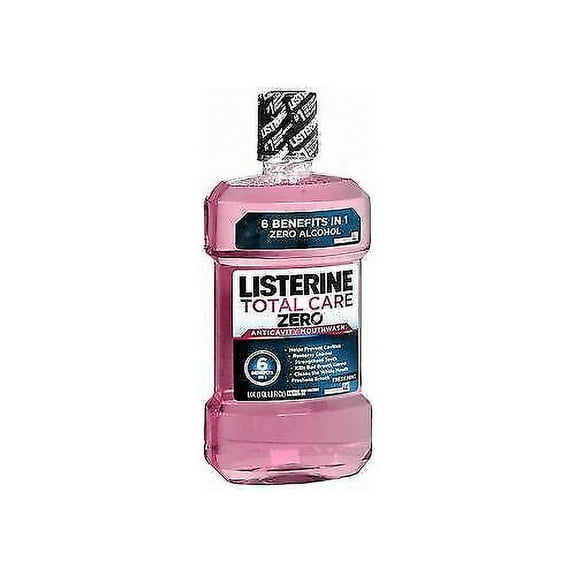 Listerine Activity Mouthwash Total Care Zero Alcohol Fresh Mint 1 L, 6-Pack