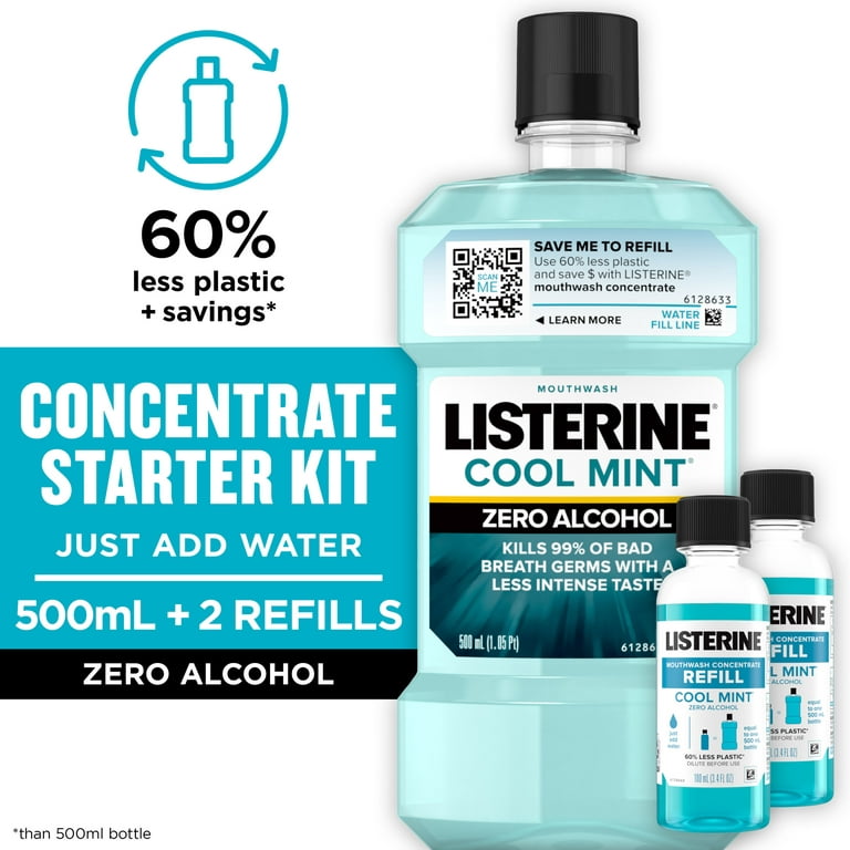 LISTERINE® COOL MINT® ZERO MOUTHWASH CONCENTRATE REFILL PACK