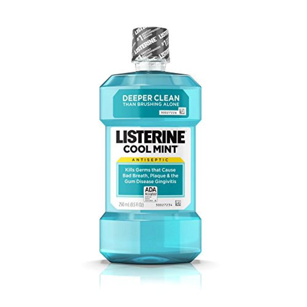Listerine Antiseptic Mouthwash, Cool Mint - 250 ml (Pack of 4)