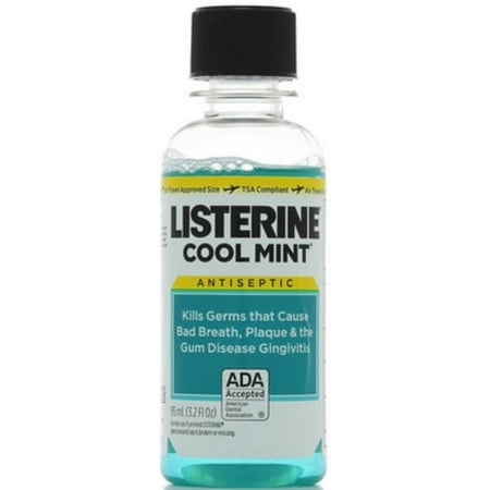 Listerine Antiseptic Mouthwash, Cool Mint 3.2 oz (Pack of 4)