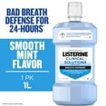 thumbnail image 1 of Listerine Breath Defense Alcohol-Free Mouthwash Oral Care, Smooth Mint, 1 L, 1 of 9