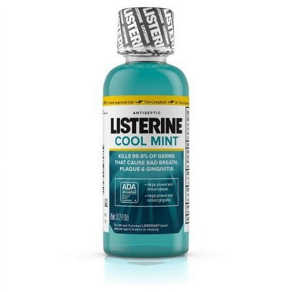 Listerine Cool Mint Antiseptic Mouthwash for Bad Breath Mint 3-Pack