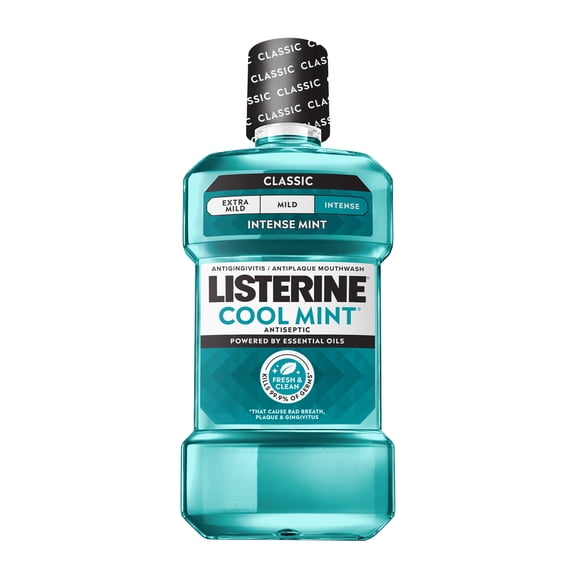 Listerine Cool Mint Intense Antiseptic Mouthwash 500 ml - Fights Bad Breath & Plaque