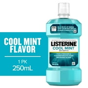 Listerine Cool Mint Antiseptic Mouthwash Oral Care for Bad Breath, 250 mL