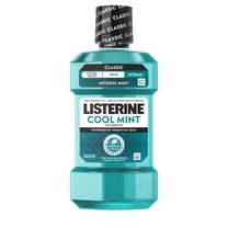 Listerine Cool Mint Intense Antiseptic Mouthwash, For Bad Breath & Plaque Oral Care, 250 mL