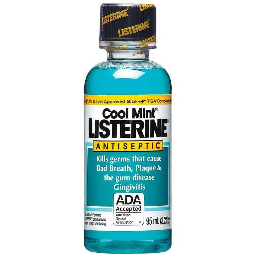 Listerine Cool Mint Antiseptic Mouthwash Travel Size 3.2 Oz Each