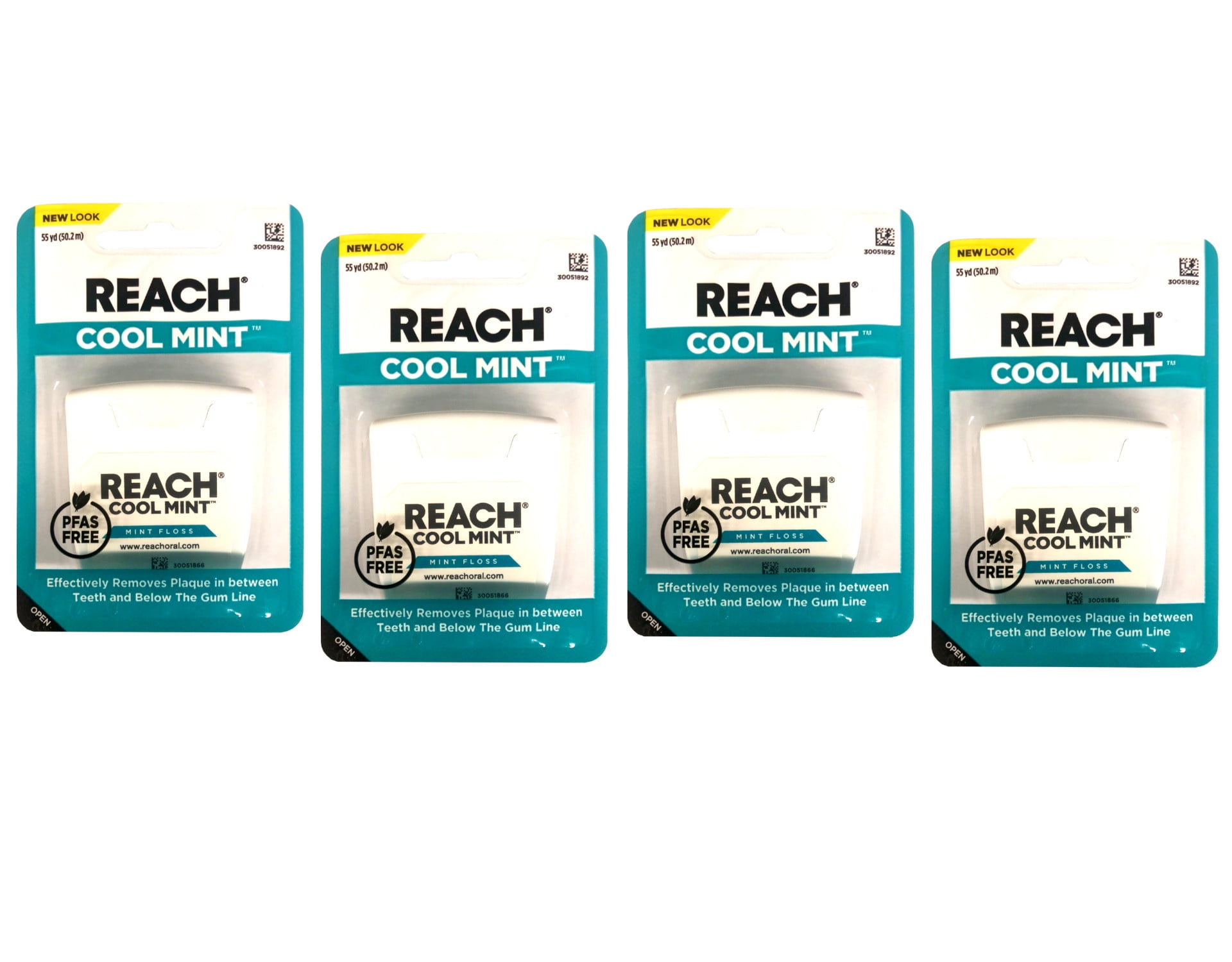 REACH Cool Mint Dental Floss, Plaque Remover for Teeth, Shred