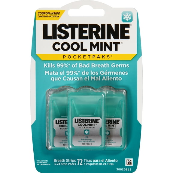 Listerine Pocketpaks Cool Mint 72 Count (Pack of 10)
