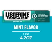 Listerine Essential Care Original Gel Fluoride Mint Toothpaste For Oral Care, 4.2 oz