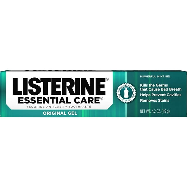 Listerine Essential Care Toothpaste Gel 4.20 oz (Pack of 2)