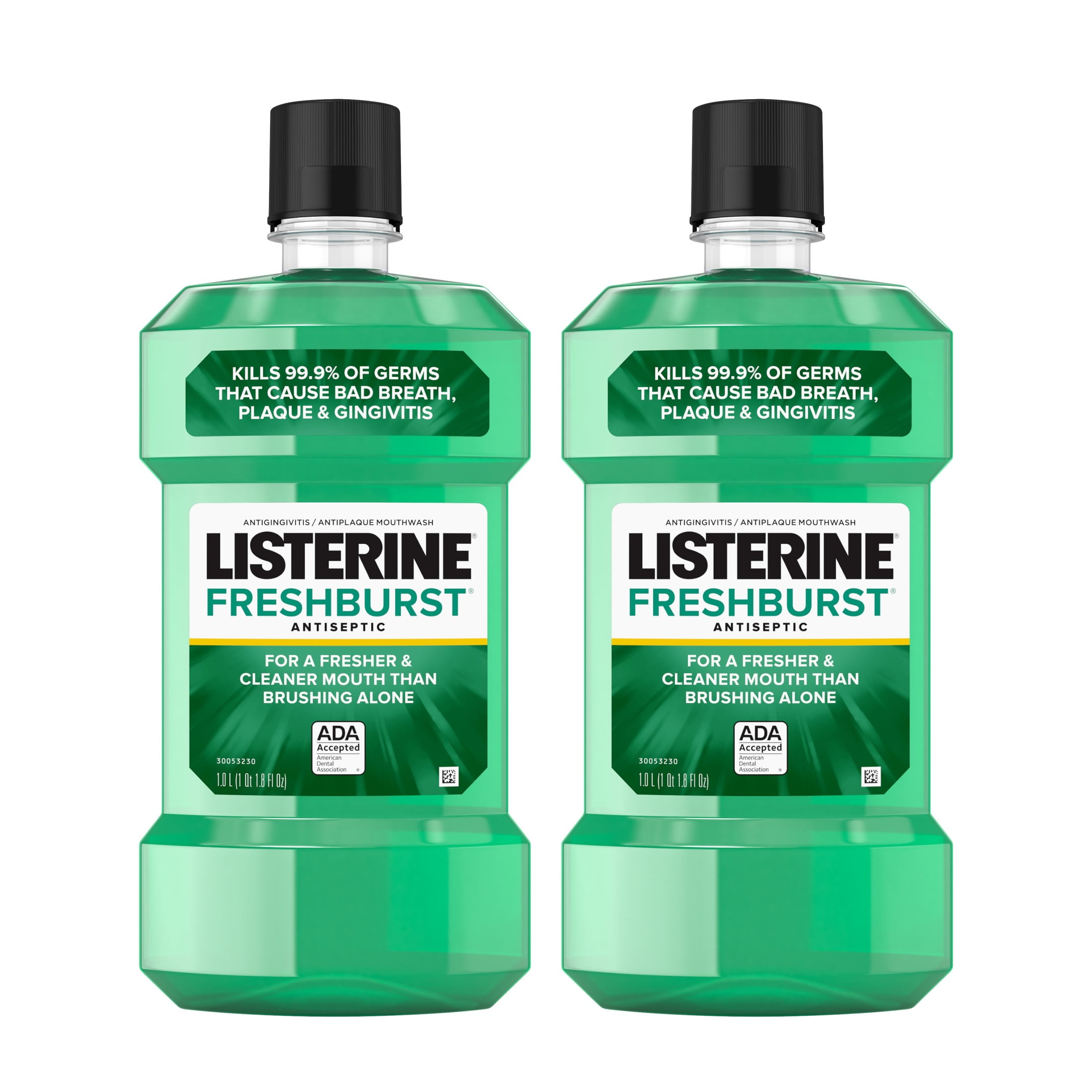 Listerine Freshburst Antiseptic Mouthwash, Mint, 1 L, Pack of 2