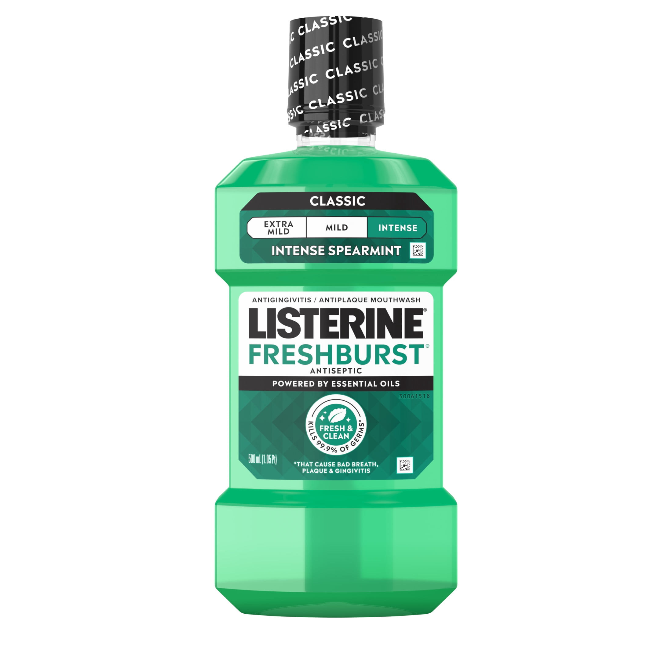 Listerine Freshburst Intense Antiseptic Mouthwash Oral Care, Intense Spearmint, 500 mL