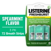Listerine Freshburst PocketPaks Oral Care Breath Strips, Breath Spray Strips, 24 Count, 3 pack