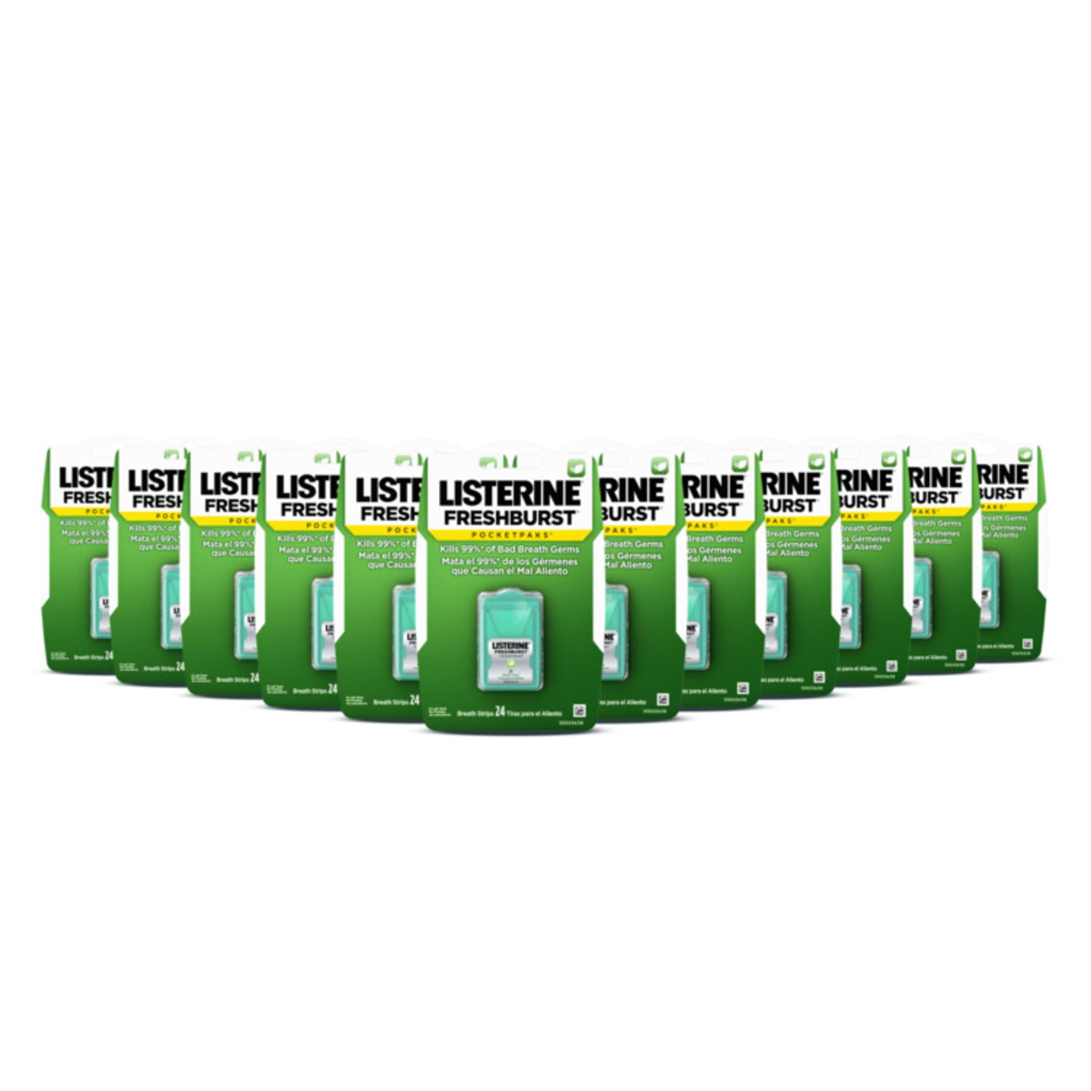 Listerine Freshburst Pocketpaks Breath Freshener Strips, 12 x 24strips