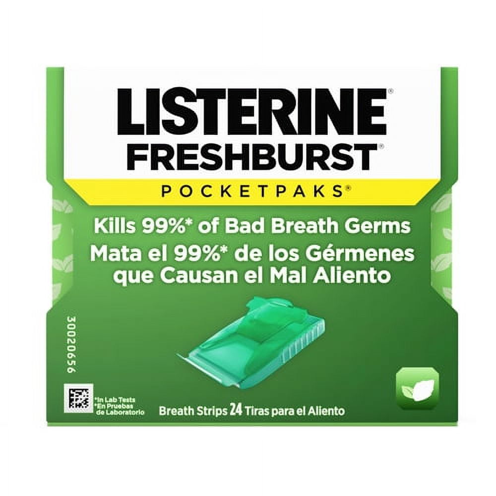 Listerine Freshburst Pocketpaks Breath Strips For Fresh Breath, 24 Ea, 3 Pack