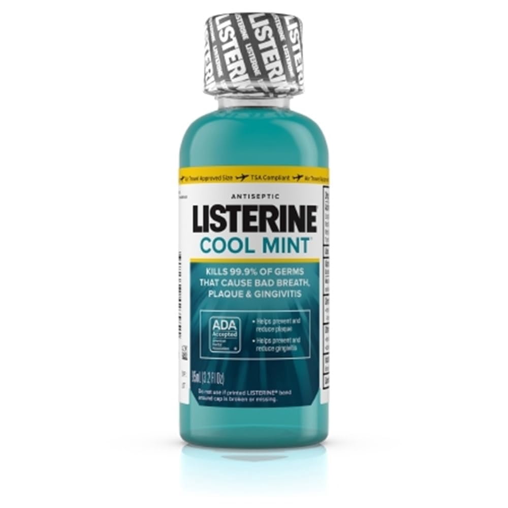 Listerine Mouthwash 3.2 Ounce Cool Mint Flavor, 50312547427956 - CASE OF 24