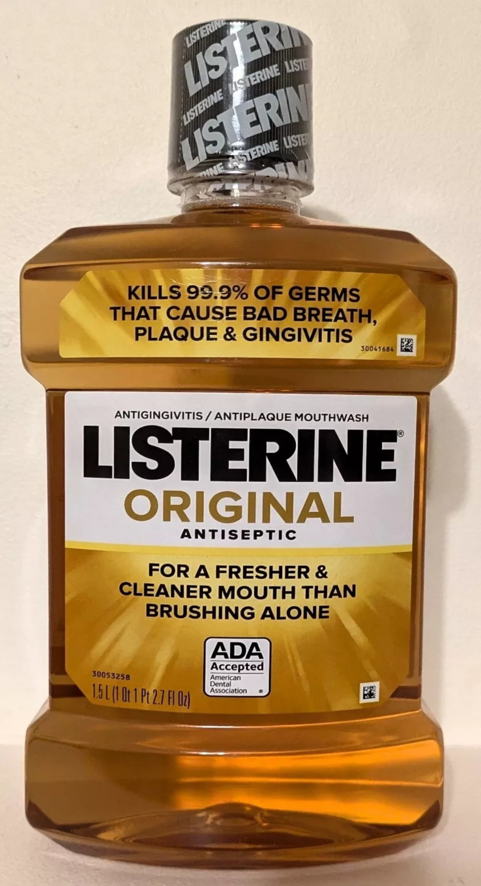 Listerine Original Antiseptic Mouthwash for Bad Breath, 1.5 L