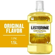 Listerine Original Antiseptic Mouthwash for Bad Breath & Plaque Oral Care, 1.5 L