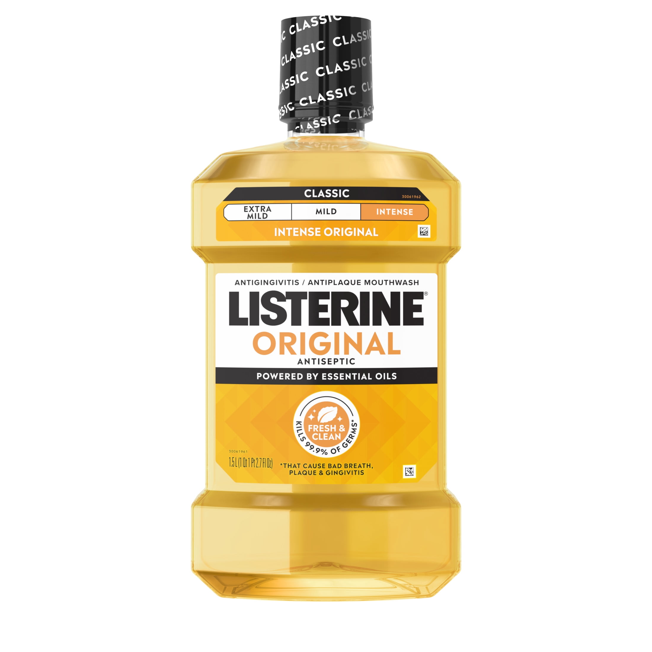 Listerine Original Intense Antiseptic Mouthwash for Bad Breath & Plaque Oral Care, 1.5 L