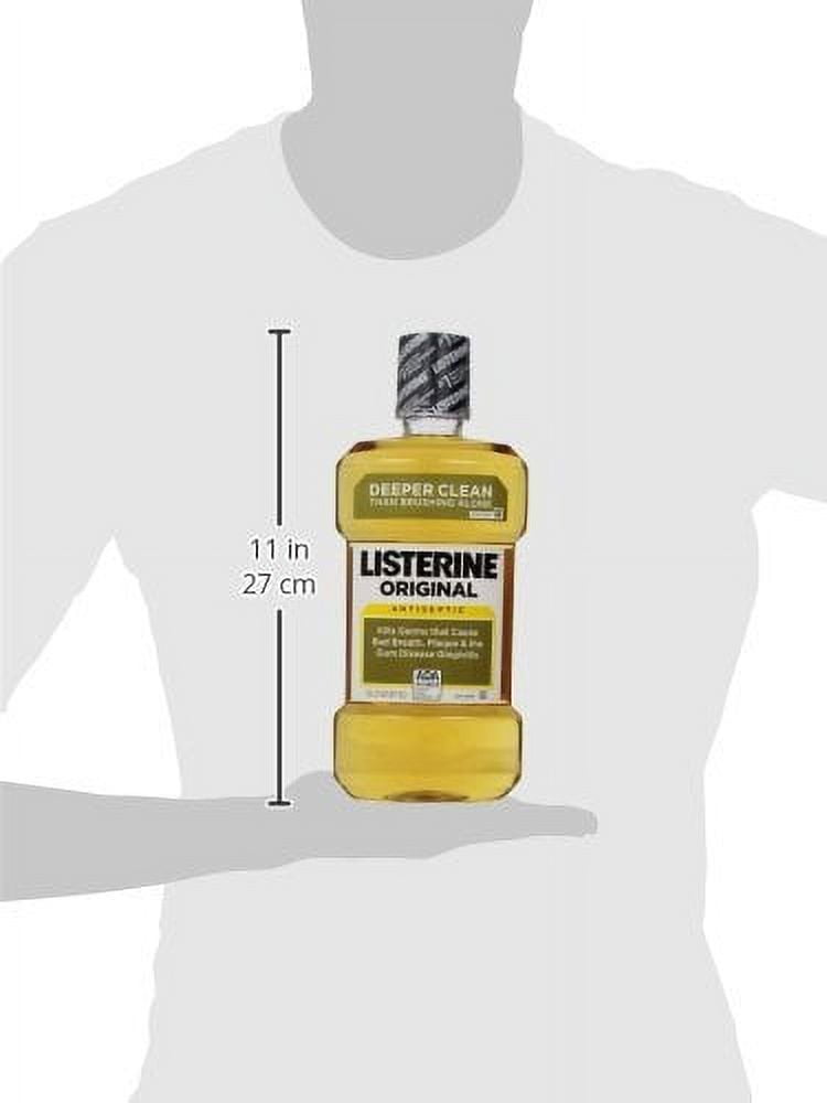 Listerine Original Oral Care Antiseptic Mouthwash with Germ-Killing Formula to Fight Bad Breath, Plaque and Gingivitis, 1 L