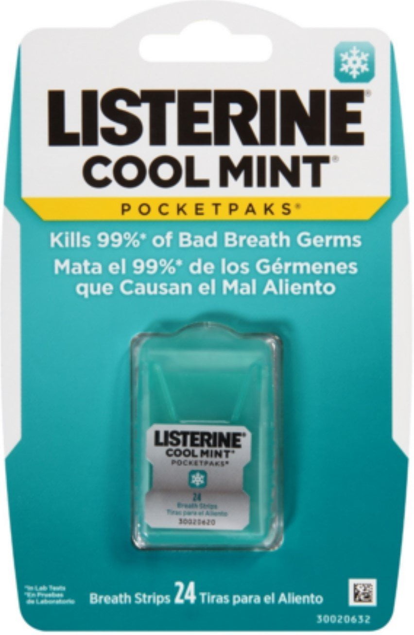 Listerine Pocket Pk Cool Size 24ct Listerine Cool Mint Pocket Packs