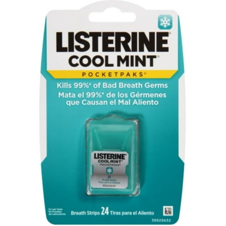 Listerine Pocket Pk Cool Size 24ct Listerine Cool Mint Pocket Packs