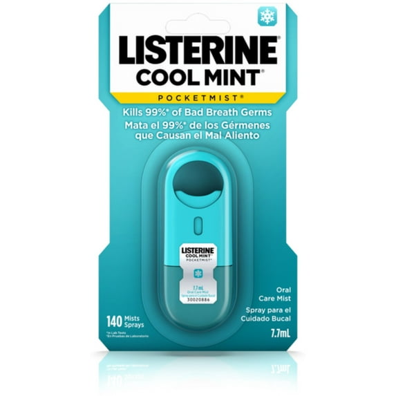 Listerine PocketMist Oral Care Mist Cool Mint 0.26 oz (Pack of 4)