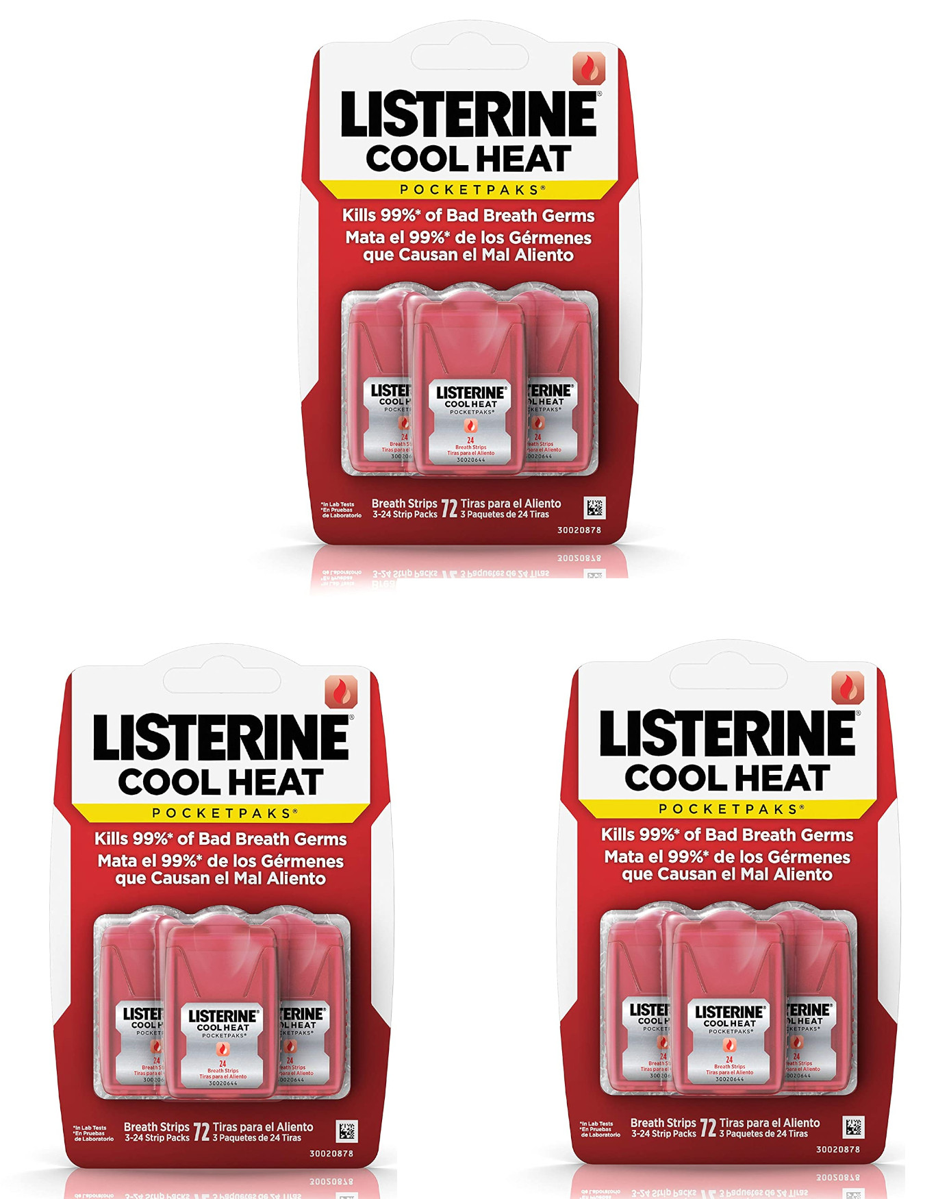 Listerine Pocketpaks Breath Strips Cool Mint – 72 Streifen, Für Frischen Atem, Zum Auflösen Auf Der Zunge