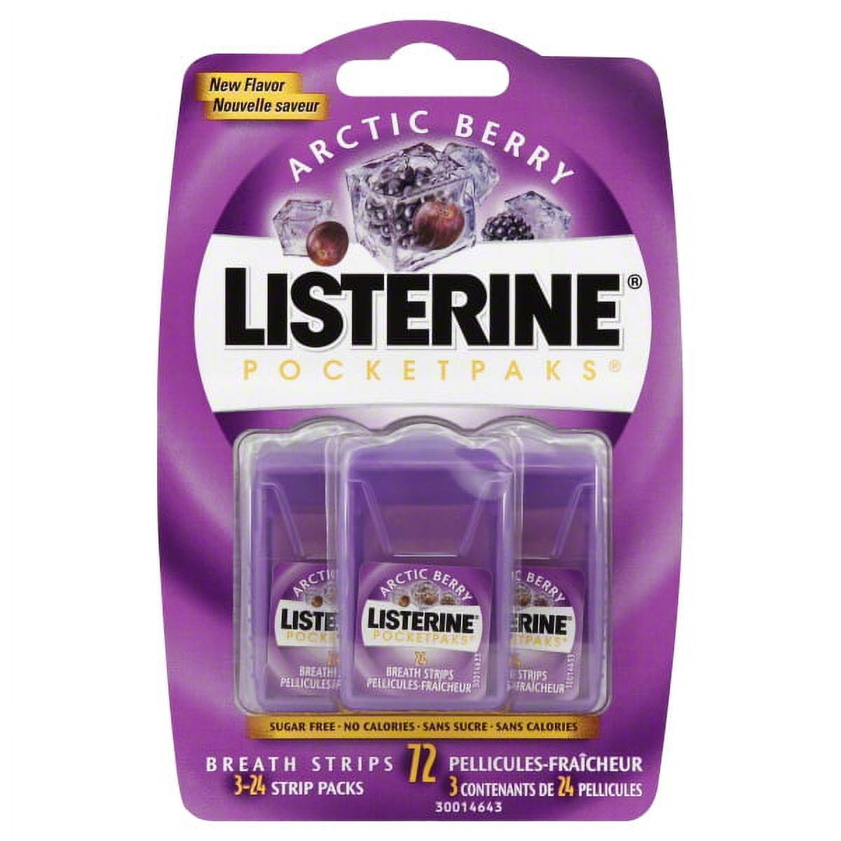 Listerine Pocketpaks Arctic Berry Breath Strips, 3ct