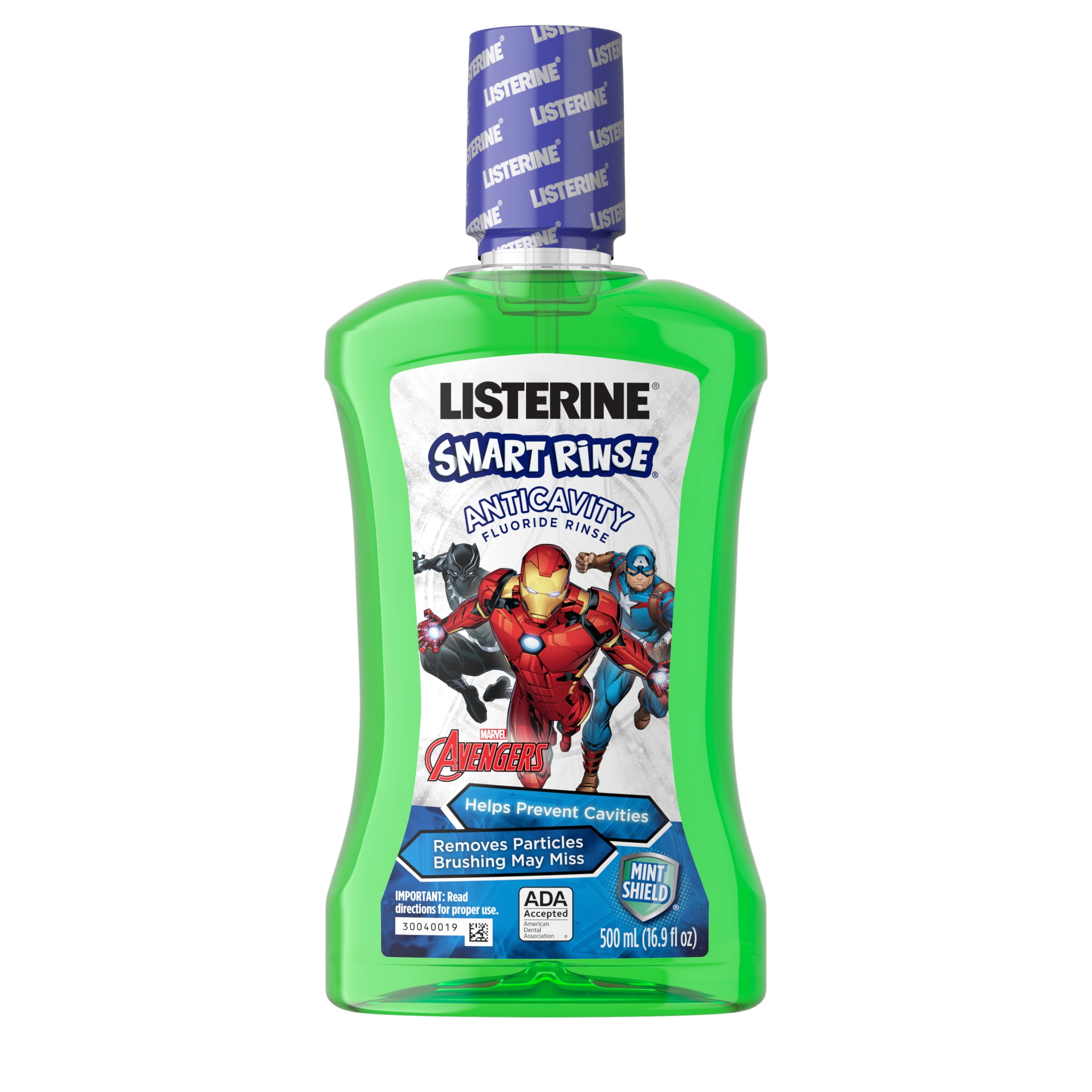 Listerine Smart Rinse Kids Alcohol-Free Mouthwash, Mint, 500 mL ...
