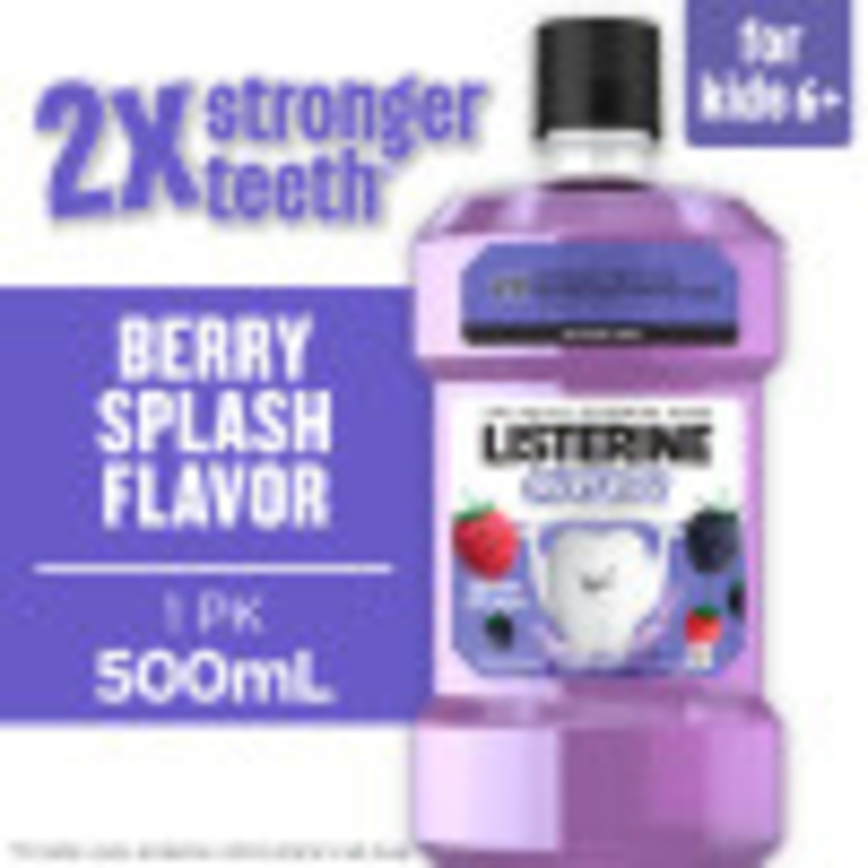 Listerine Total Care Kids Anticavity Alcohol-Free Mouthwash, Berry Splash, 500 mL
