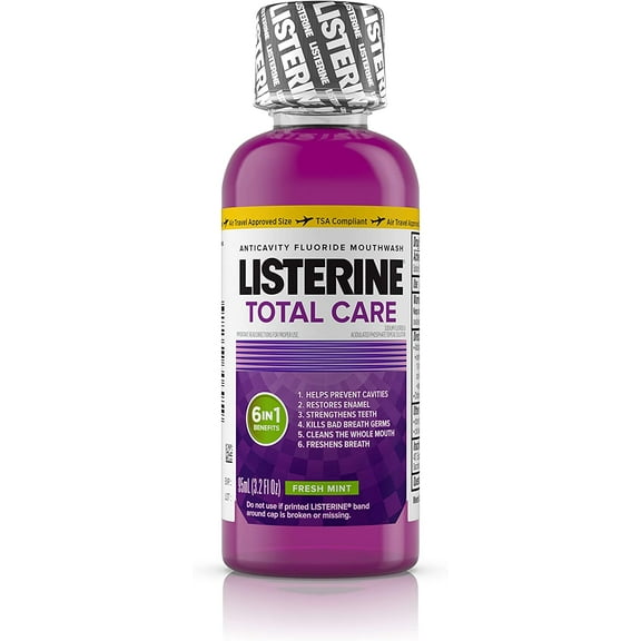 Listerine Total Care Anticavity Mouthwash, Fresh Mint 3.2 oz
