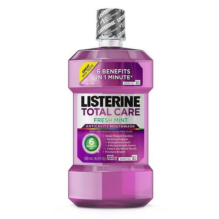 Listerine Total Care Anticavity Mouthwash, Fresh Mint - 500 Ml
