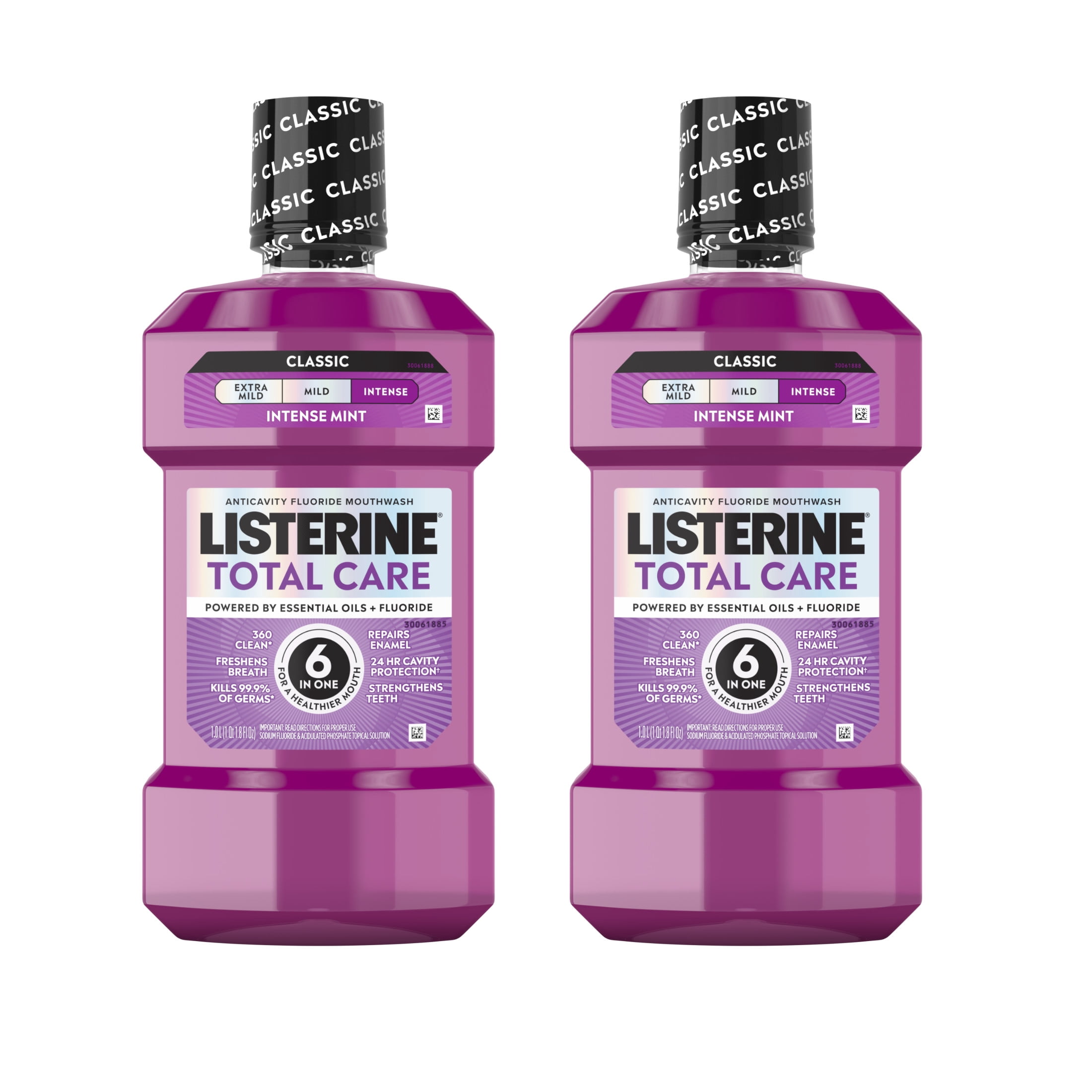 LISTERINE Total Care Fresh Mint Anticavity Mouthwash 2 x 1L with