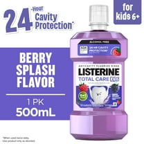 Listerine Total Care Kids Anticavity Alcohol-Free Mouthwash, Berry Splash, 500 mL