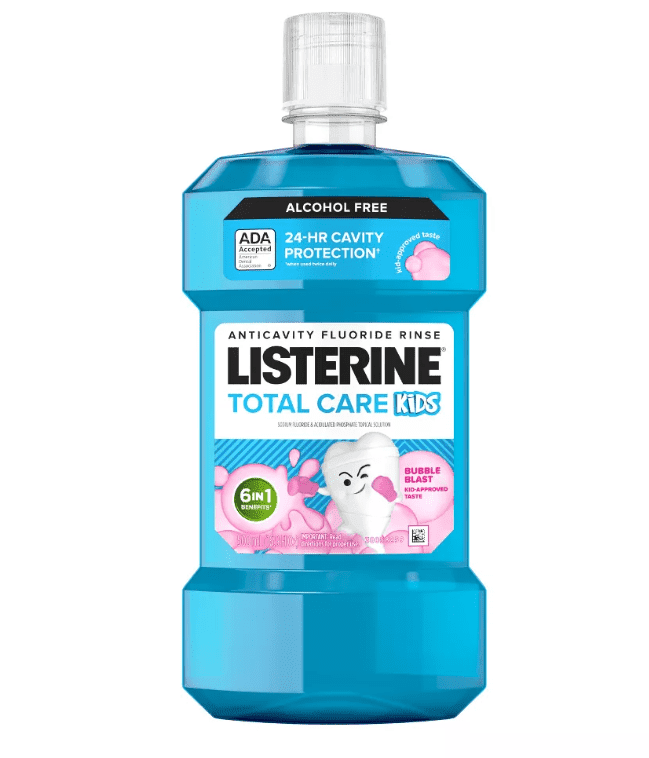 Listerine Total Care Kids Anticavity Mouthwash - Alcohol-Free - Bubble Blast - 16.9 fl oz
