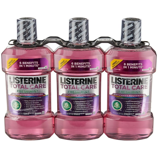 Listerine Total Care Mouthwash, Fresh Mint (33.8 fl. oz., 3 pk.)